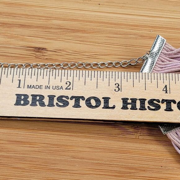 Vintage Lia Sophia Women's Pink and Purple Necklace - Picture 7 of 8